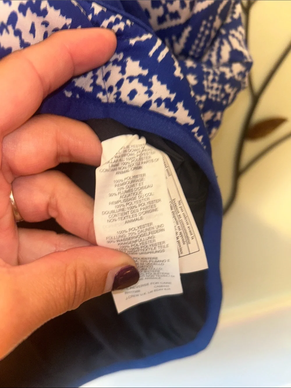 J. Crew Royal Blue Fair Isle Quilted Vest